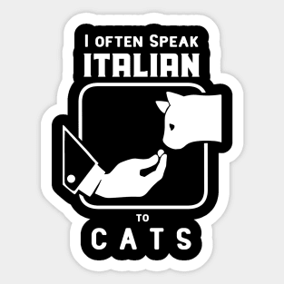 Funny Italian hand gesture and a cat Sticker